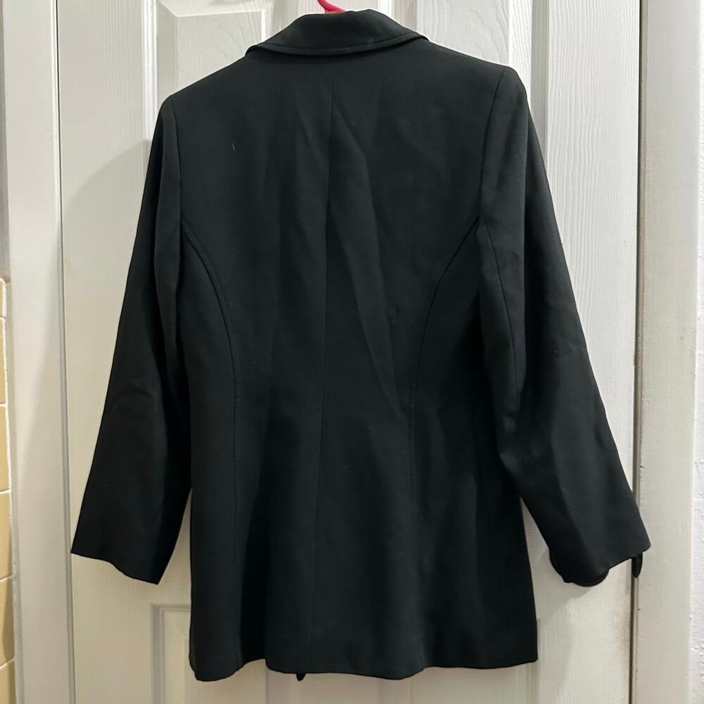 VINTAGE Laundry by Shelli Segal Long Black Blazer Womens Suit Jacket EUC ! - Picture 2 of 9